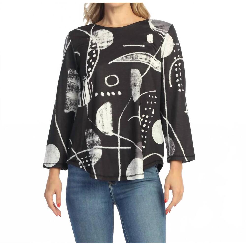 NEW JESS & JANE round neck top in canvas